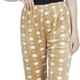 Taausha woolen blanket love design lower for girls & women brown Women Pyjama-image-56