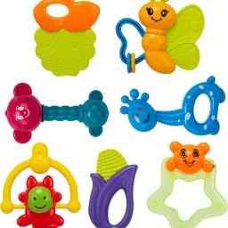 Baby Rattles Toys Set – 7 Pcs Teething & Early Learning Toys for Babies Rattle-41