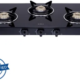 elica 703 CT VETRO BLK Glass Manual Gas Stove-picture-0