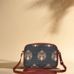 Multicolor Women Sling Bag Sling Bag for women Handmade Bags for Females Vegan Leather and Indian Fabric-14