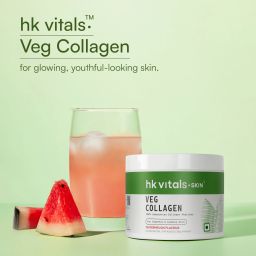 healthkart hk vitals Skin Veg Collagen Powder, Vegetarian Supplement,Watermelon with Sipper image 2