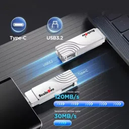 SCALEBEE 1 TB USB 3.0 Dual Drive Metal Body 1TB Type C Otg Pendrive 1 TB OTG Drive Compatible with Audio Player, Desktop Computer, Gaming Console, Laptop, Mobile, Netbook, Tablet, Television USB 3.0 Metal Case image 5