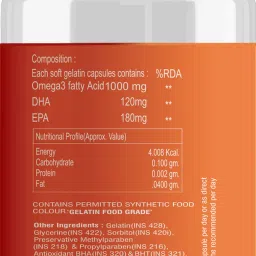 pharmazain life sciences Omega 3 Fish oil 60 capsules 1000 mg DHA for brain, heart & eye image 3
