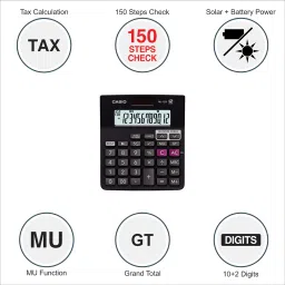 casio MJ-12D-BK Desktop BasicCalculator image 2