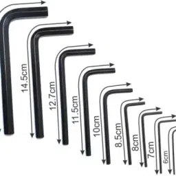 kshivi 9 Pcs Full Hex Allen Key Kit Bolt Spanner Goti Wrench L Shape Repair Tool Set Allen Key Set image 5