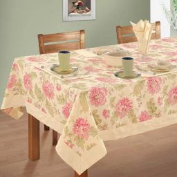 swayam Floral (106x59) Cream & Pink Cotton Table Cloth-picture-6