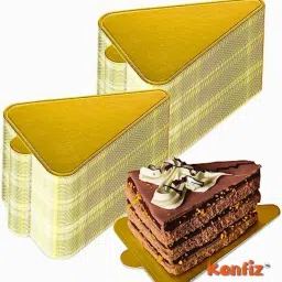 konfiz 25pcs Triangle Pastry Base Mini Cake Base-Grease prouf material Paper Cake Server image 5