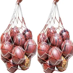 dinetic Football Carrying Net Football Net 12 Ball Net ( Red & White) Football Net image 2