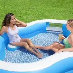 Inflatable Pool (IND*99) 270 x 198 x 51 cm Swimming Pools with free pump Inflatable Swimming Pool-45