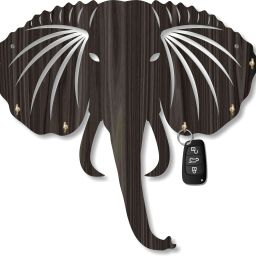 Best quality wood Elephant decor Wood Key Holder-image-18