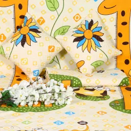 190 TC Cotton Double, King Printed Flat Bedsheet-4