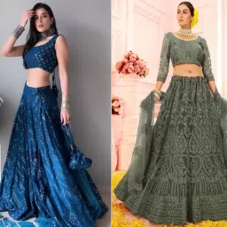 Embellished Semi Stitched Lehenga Choli-image-90