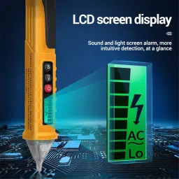 divinext Non-Contact AC Voltage Detector 12V-1000V Dual Range Electrical Tester Pen LCD D Digital Voltage Tester image 3