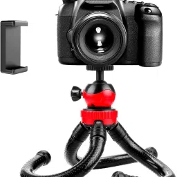 SURYAKUSH 12inch professional tripod with clip holder DSLR Tripod Kit Monopod Kit, Tripod Kit, Tripod Ball Head-0