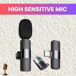 K8 Wireless Microphone Recording Clip Mic with Receiver for Vlogging/YoutubeC165 Microphone-image-88