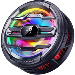 Zorbes Phone Cooler Magnetic Gaming Fan LCD Display RGB for Mobile 1 Fan Ergonomic Cooling Pad-picture-35