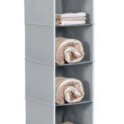4 Shelf Non-Woven Foldable Closet Hanging Organizer for Clothes Storage Wardrobe Closet Organizer-image-28