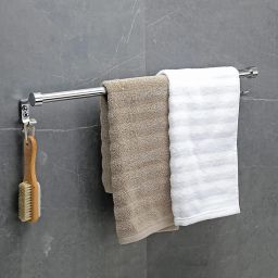 Stainless Steel Bathroom Hook Towel Rod Holder 18 inch 1 Bar Towel Rod-picture-18