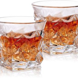 (Pack of 2) Transparent Tableware Crystal Diamond Glass Glass Set Whisky Glass-image-33