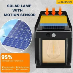 1011 Energy Saving Waterproof Solar Lamp | With Motion Sensor | Tungsten Bulb Decoration Hanging Post Light Outdoor Lamp-image-16