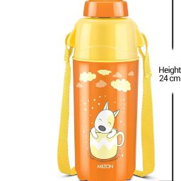 Kool Trendy 500 Plastic Insulated Water Bottle with Straw for Kids, Purple 490 ml-image-45
