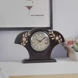 ons interior industry Black Solid Wood Analog Table Clock-picture-13