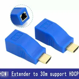 viaxos 2Pcs Hdmi Extender to RJ45 LAN Network Extension TX RX Cat5e CAT6 Lan Adapter Lan Adapter image 2