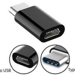 Sharp beak Black USB Type C Adapter,Micro USB to USB C Adapter, A1 Data Syncing and Charging Adapter Phone Converter image 3