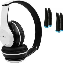 COMBO pack 2 pair pubg gloves with foldable wireless Bluetooth Headset-23