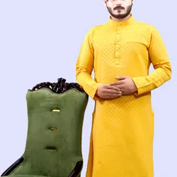tibra collection Men Solid Cotton Blend Straight Kurta-picture-5