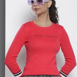 Tommy Hilfiger Pure Cotton Brand Logo Embroidered Detail Pullover-image-54