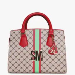 Women Bcayley2 Geometric Print Satchel with Detachable Strap-image-47