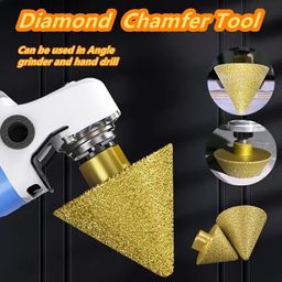 HiFam Diamond Beveling Chamfer Bit, 38MM, Bevel Enlarge Hole Polishing for Angle Grinders, Sturdy Countersink Bit, Diamond Cone Grinding Bit for Tile, Marble, Granite, Stone Polishing and Hole Making image 3