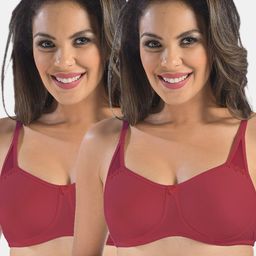Sonari Pack Of 2 Maroon Non Padded & Non-Wired Everyday Bra-image-45