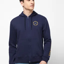 Wrangler Men Blue Printed Hooded Sweatshirt-picture-27