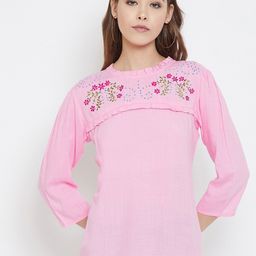 Ruhaans Pink Regular Top-image-1