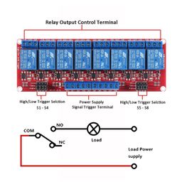 8 Channel Relay Module 12V High and Low Level Trigger Relay Module image 2