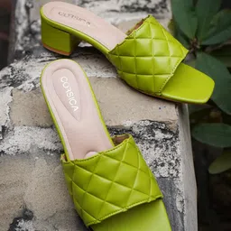 CORSICA Textured Open Toe Block Heels-2
