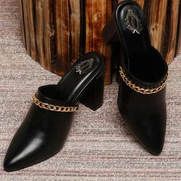 Shoetopia Girls Embellished Mules Block Heels-image-54