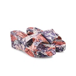 JM Looks Printed Wedge Mules-18