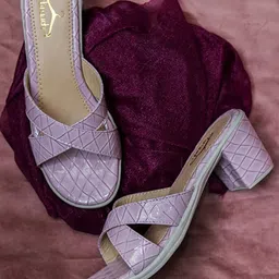 Brauch Lavender Block Mules-image-1