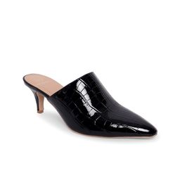 MODA-X Textured Pointed Toe Kitten Mules-picture-10