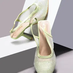 Try Me PartyWomen Stiletto Ethnic - Embellished Mules-34