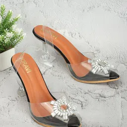 KIRAVI Embellished Peep Toe Kitten Heels-41