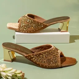Inc 5 Embellished Open Toe Block Heels-17