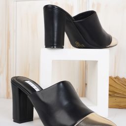 ELLE Women Pointed Toe Block Mules-25
