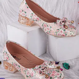 BAESD Girls Party Block Mules with Bows-10