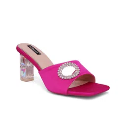 Sherrif Shoes Embellished Open Toe Party Block Heels image 3