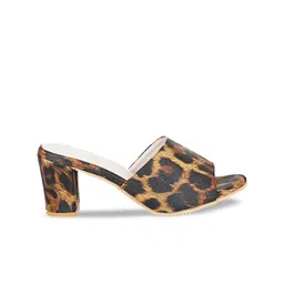 Misto Leopard Printed Block Heels image 3