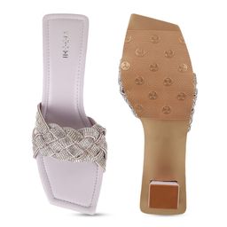 Mochi Embellished Open Toe Block Heels image 3